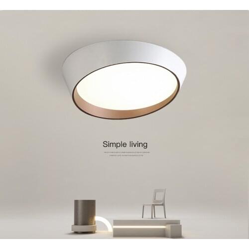 White/Grey Chandelier Lamps Bedroom Modern Minimalist Creative Living Room Round LED Study Room Aisle Corridor Balcony
