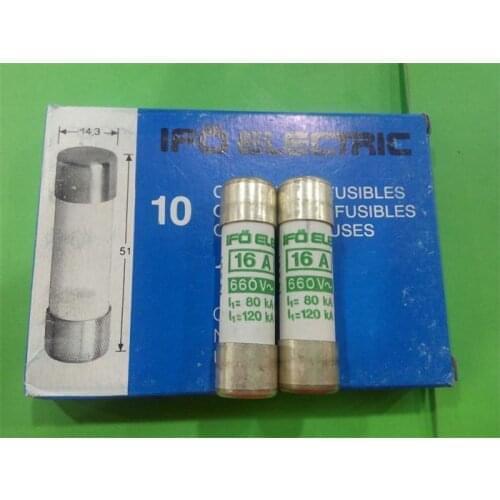 Free shipping 5pcs Import fuse fuse ceramic 14X51MM GOULD genuine 16A 500V 120KA