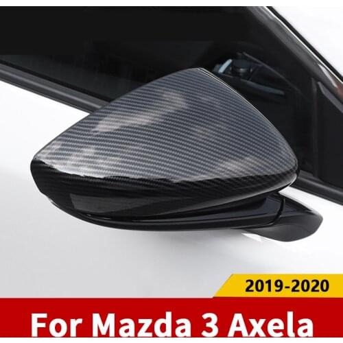 For Mazda 3 Axela 2019 2020 ABS Car Rearview Mirror Cover Cap Shell Housing door side wing mirror cover Accessories