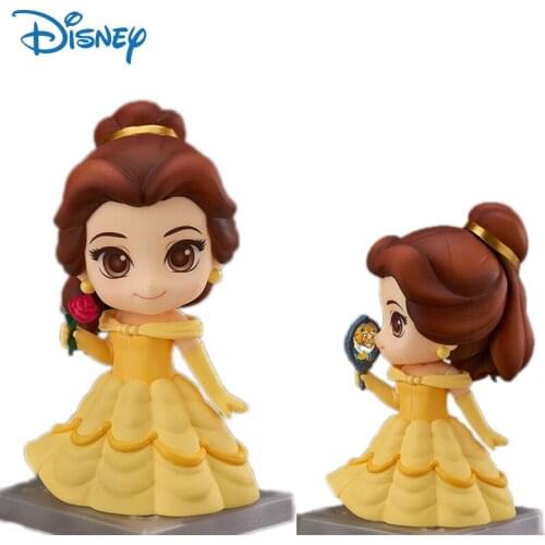 Disney Genuine Beauty and the Beast Anime Figure Princess Belle Action Figure Collection Model Toys Kawaii Doll Decor Kids Gifts