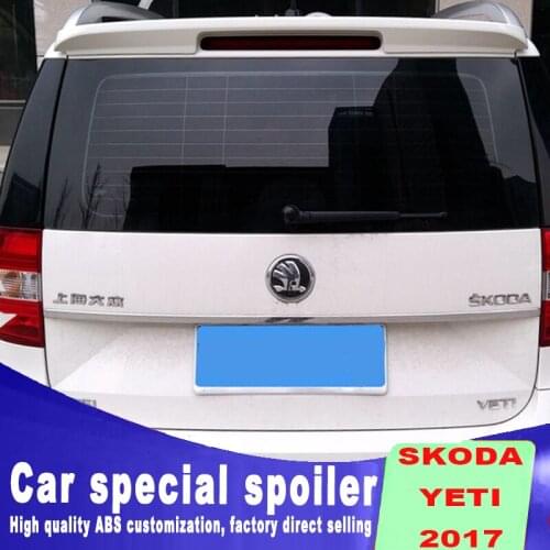 Hot rear window roof spoiler wings for 2017 to up Volkswagen VW SKODA YETI by white black color or primer paint spoilers