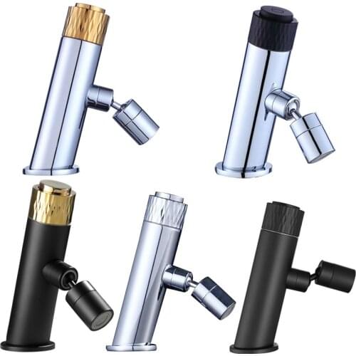 Black copper button faucet, hotel washbasin, toilet can be rotated 360 degrees from the faucet