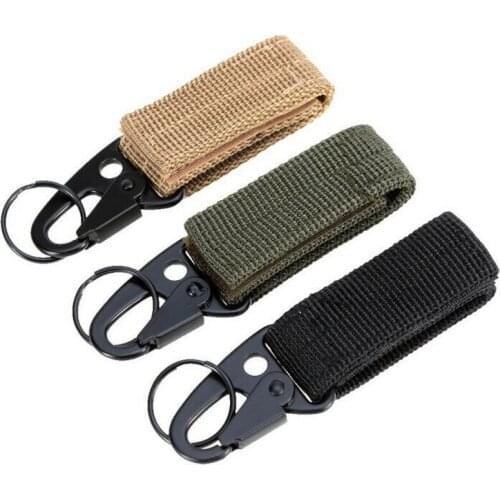 Webbing Attach Belt Clip Outdoor Backpack Strap Clasp Quickdraw Carabiner Camp Water Bottle Hanger Tactical Holder Hook