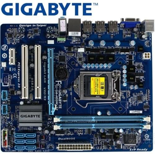 GIGABYTE GA-H55M-S2 Desktop Motherboard H55 Socket LGA 1156 i3 i5 i7 DDR3 16G Micro-ATX Original Used Mainboard H55M-S2