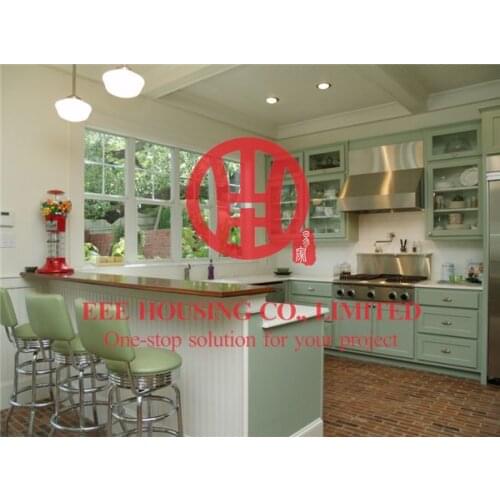 Fashion shaker-style solid wood kitchen cabinet with excellent design and quality shipping by sea