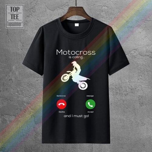 Motocross Is Calling And I Must Go Bicycle Shirt Biker MenS T Shirt Clothing