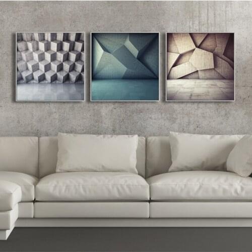 Nordic Poster Abstract Geometric Building Canvas Painting Wall Art Posters and Prints Wall Pictures for Living Room Home Decor