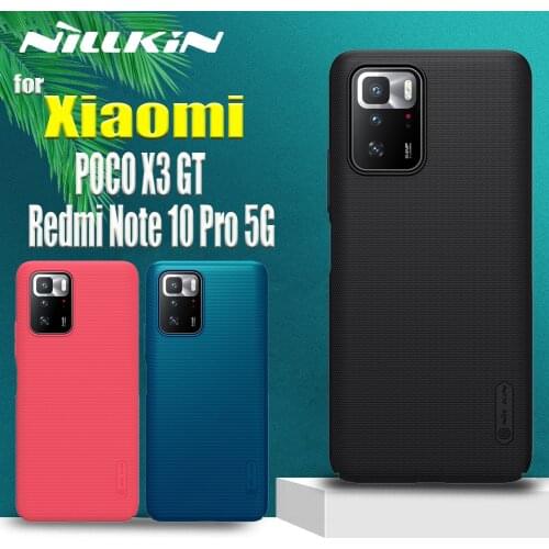 Nilkin for Xiaomi Redmi Note 10 Pro 5G CN Case Nillkin Frosted Shield Hard PC Plastic Shockproof Phone Back Cover on POCO X3 GT