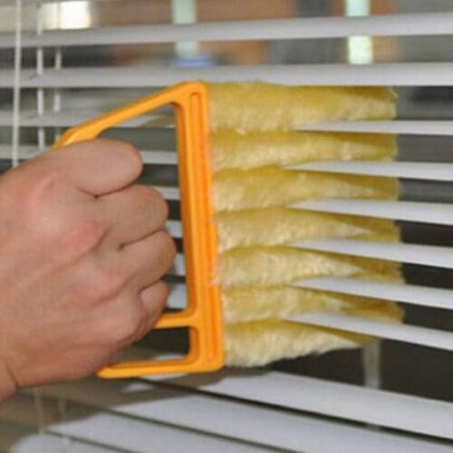 New Useful Microfiber Window Cleaning Brush Air Conditioner Duster Cleaner with Venetian Blind Blade Cleaning Brush