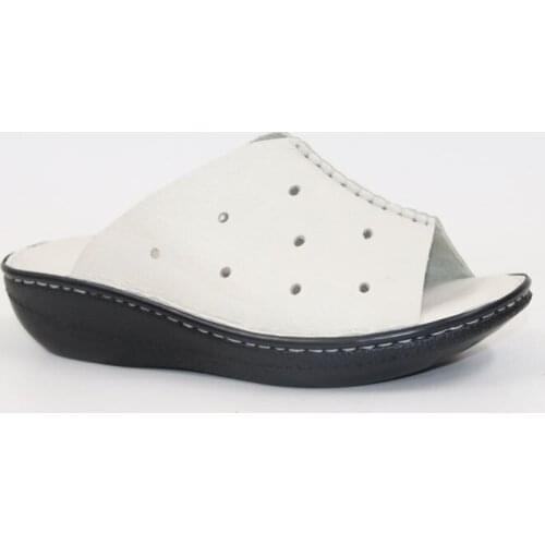 New handmade shoes, cowhide, leather cool, super comfortable slope and hollowed out female cool slippers