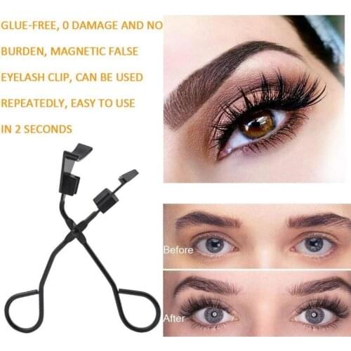 New Black Eyelash Curler Mini Portable Quantum Lash Applicator Tool Easily Apply Lashes Clip Eyelashes Tweezers Makeup Tools 1pc