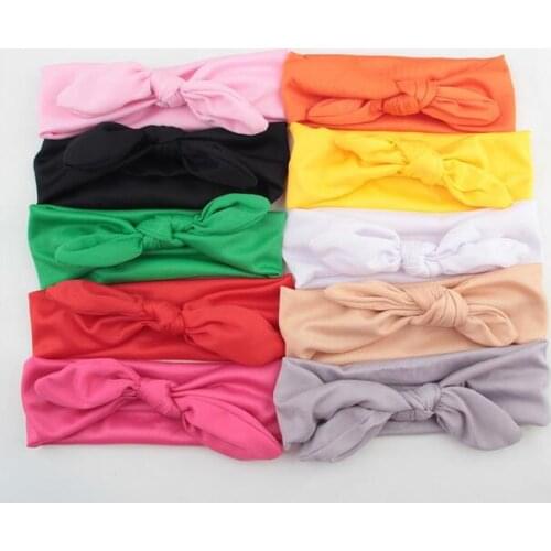 Rabbit Ears Headband Turban Fashion Soft Fabric Knot Elastic Hairband For Girls Boho Stretch Hair Accessories YH403