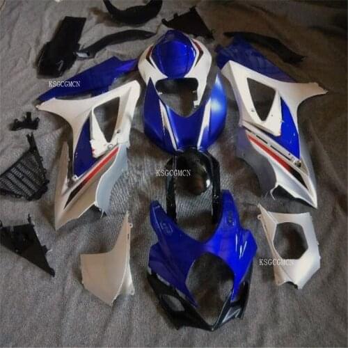 NEW blue white 07 08 FOR GSXR1000 ABS bodykits Free customize fairing kit for GSXR 1000 K7 K8 2007 2008 fairings