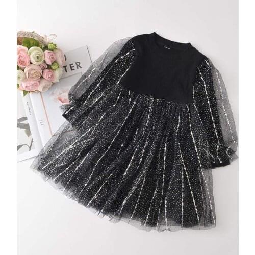 Girl Princess Dress Spring Autumn Kid Girls Dress Casual Puff Sleeve Children Party Lace Tutu Costume Children Clothing