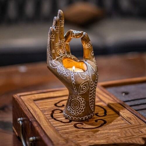 Bergamot Candle Holder Retro Bronze/gold Desktop Decor Candlestick Aromatherapy Candle Holders For Meditation Yoga Art Ornaments