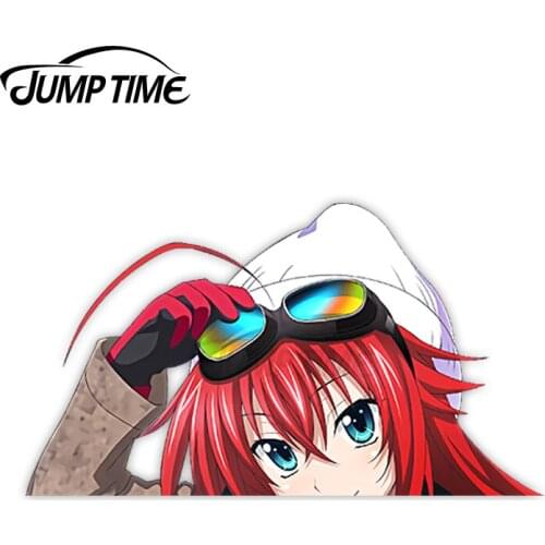 Jump Time High School DxD Rias Gremory 268 Cute Anime Girl Peeker Vinyl Decal Window Waifu Car Stickers