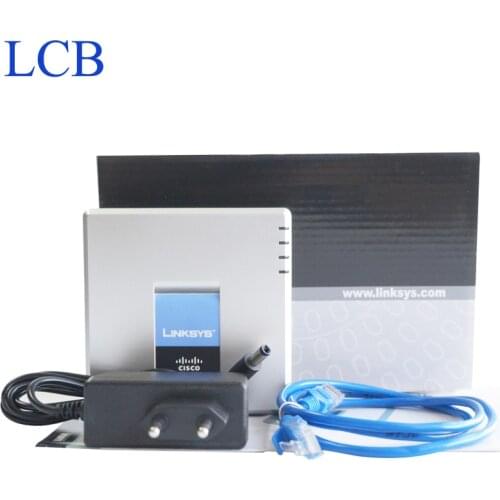 Unlocked Linksys Voice SIP IP Phone SPA2102 VoIP Phone ATA Adapter with Router Telefone Server System Wholesale 50pcs/lot