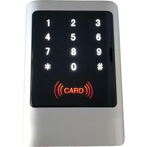 RFID IC reader Metal touch keypad waterproof IP66 anti-hit wiegand format 26/34 output