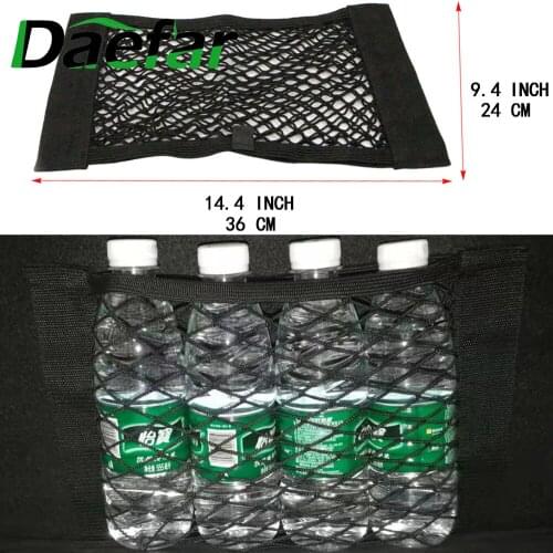 Daefar Car Interior Nets 1pc 36 * 24CM Car Trunk Seat Back Elastic Mesh Net Car Styling Storage Bag Pocket Cage