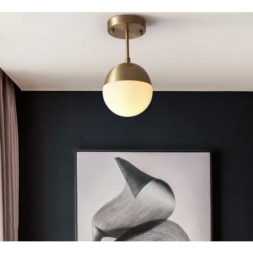 Nordic Pendant Lights Studying Hanging Lamp Aisle Copper Light Kitchen Hanging Dining RoomHome Decor Cafe Pendant Light