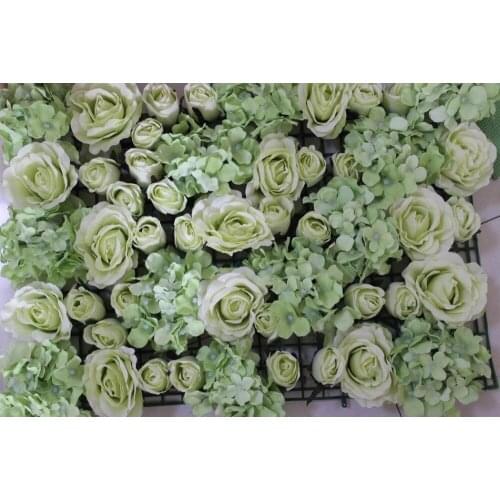 SPR Free Shipping- green-8pcs/lot Artificialsilk rose flower wall wedding background lawn/pillar road lead market decoration