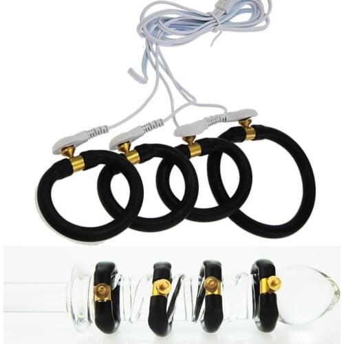 Accessories Male Electric Shock Pulse Penis Dick Ring Electro Shock Penis Rings Extender Cock Sex Toys Adult Products For Men