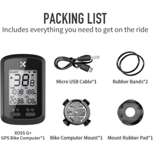 Bike Computer XOSS G+ GPS Stopwatch Bracket Extension Wireless Speed Riding Odometer Speedometer Road Bike MTB Bluetooth ANT