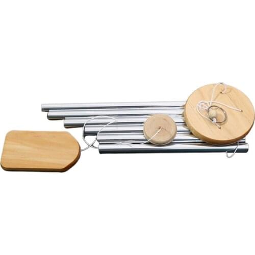 Wind Chimes Aluminum Tube Multi-tube Wind Chime Ornaments 3D Visual Effect Classic Solid Wood Metal Ornaments Convenient Durable