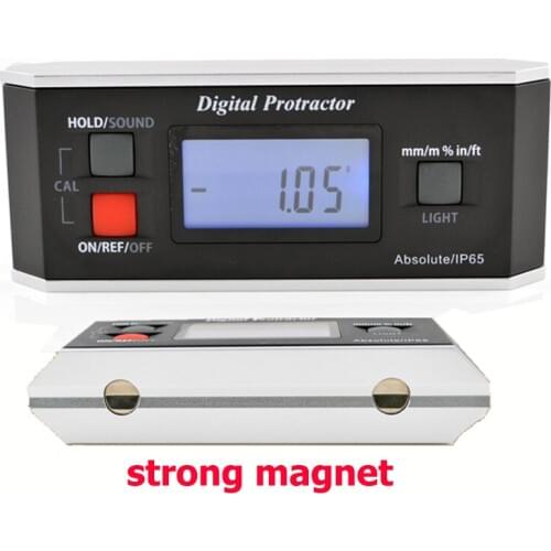 High quality IP65 Digital LCD Protractor IP54 water proof Angle Finder Level Inclinometer Magnetic V-Groove 0~360degree