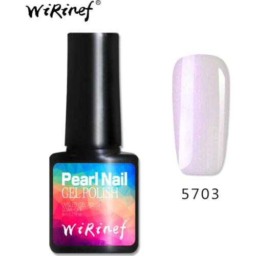 WiRinef Nude 8Colors Pearl Nail Gel Polish Nail Art Manicure Sea Shell Hybrid Varnish UV Nail Lacquer Primer Top Coat Gel