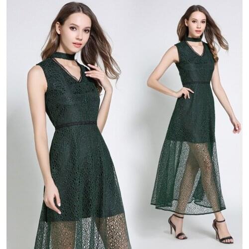 2017 Summer woman dress women princess elegant and ladies dress sleeveless party runway women Vintage dress free shipping