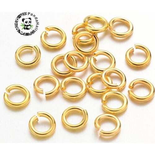 Golden Color Brass JumpRings, Close but Unsoldered, about 5mm in diameter, 1mm thick