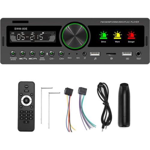 1-DIN Car Radio Receiver FM/AM MP3 Player with Alcohol Tester Bluetooth5.0 60W 12V Car Media Receiver Auto Parts