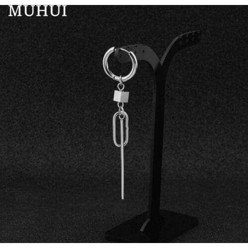 1pc Kpop WANNA ONE Kang Daniel Style Earring Stainless Steel Geometric Earrings Men Jewelry Never Fade EH-734