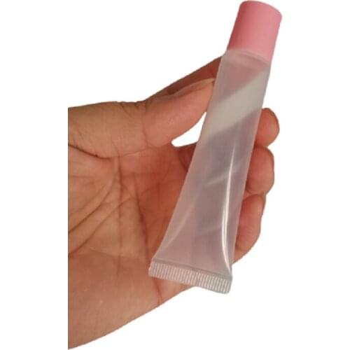 15ml Squeeze Lip Gloss Tube Clear Packaging Container Empty Cosmetic Bottle 15g Plastic Lip Gloss Squeeze Tubes 50 Pieces