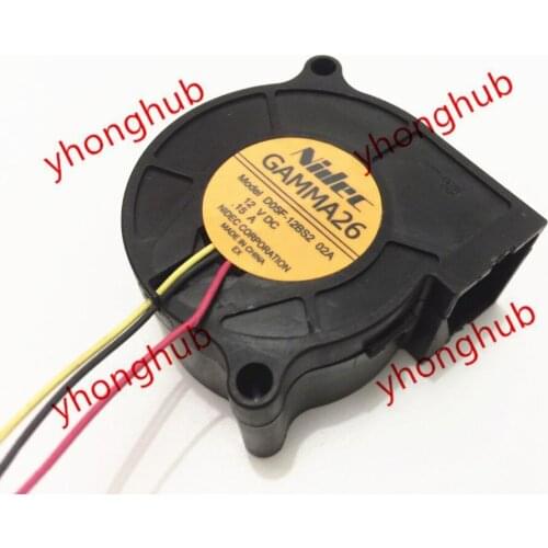 Nidec GAMMA26 D05F-12BS2 DC 12V 0.15A 50X50X25mm 3-wire Server Cooling Fan