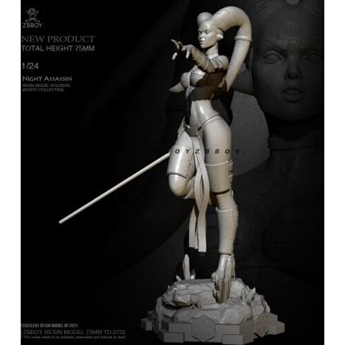 75mm 1/24 Resin model kits DIY figure self-assembled TD-2732