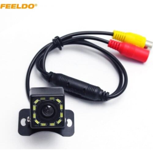 FEELDO Universal Night Vison Car Rear View Camera With 12LEDs Light Auto Reversing Backup Camera DC12V #HQ3038