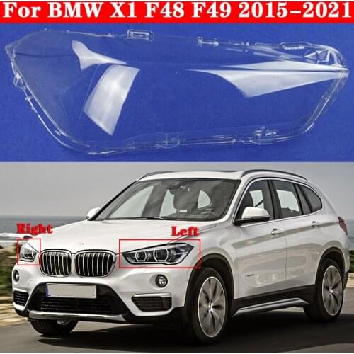 Car Front Headlight Cover Headlamp Lampshade Lampcover For BMW X1 F48 F49 2015-2019 Head Lamp light Covers glass Lens Shell Caps