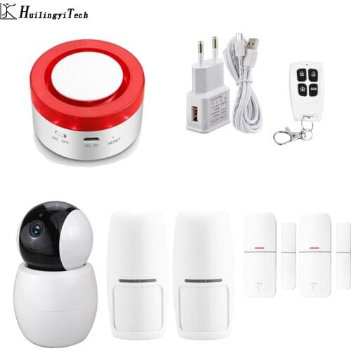 Tuya Smart Life with Intelligent Home Security WiFi Alarm Siren for Smart Life APP Compatible Intelligent Wireless Camera