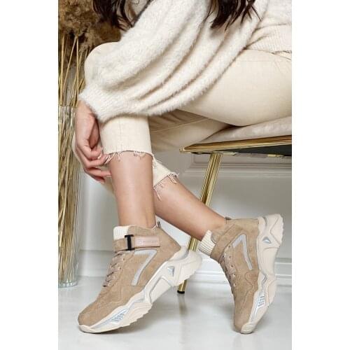 Beige Women 'S Sneaker