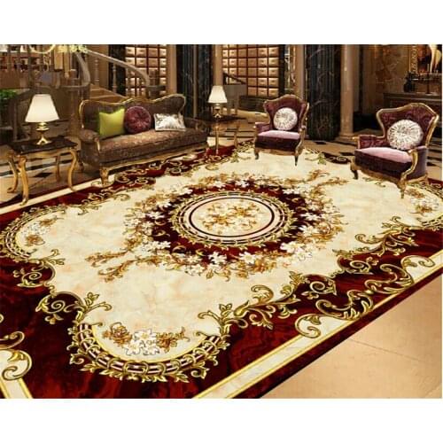Beibehang Custom large 3D atmospheric style ceiling European carpet floor painting photo living room bedroom wall paper