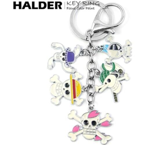 ONE PIECE Cosplay Key Chain Usopp Keychains Aame Metal Accessories Toys Nico Robin Pendant Backpack Medallion