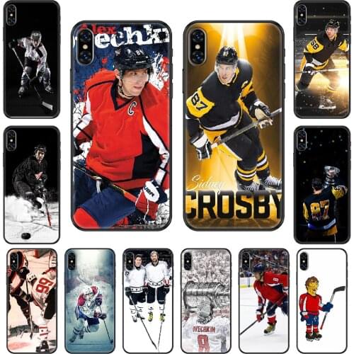 Alexander Ovechkin Sidney Crosby Phone case For iphone 4 4s 5 5S SE 5C 6 6S 7 8 plus X XS XR 11 PRO MAX 2020 black fashion
