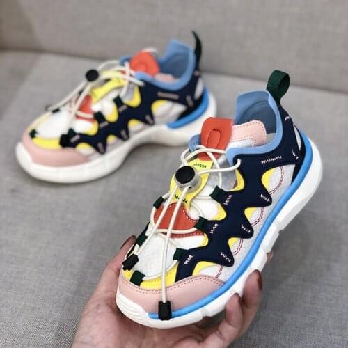 Childrens Sports Shoes 2021 Spring New Toddler Girl Sneakers Soft Bottom Breathable Mesh Kids School Casual Running xcnb600201