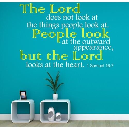 Diy The lord looks at the heart Wall Art Decal Wall Stickers Pvc Material For Kids Rooms Decoration Sticker Mural