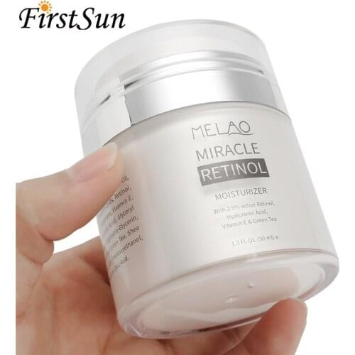 MELAO 2.5% Retinol Moisturizer Cream Hyaluronic Acid Anti Aging And Reduces Wrinkles And Fine Lines Day And Night Retinol Cream