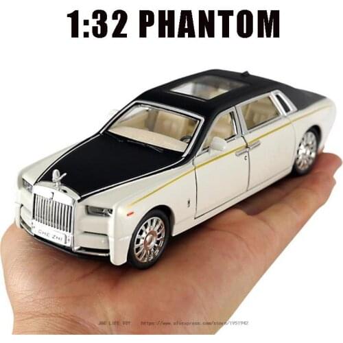 1/32 Alloy DieCast Rolls-Royce Phantom Model Toy Car Simulation Diecasts & Toy Vehicles Sound Light Collection Toys For Boy Gift