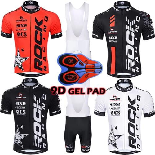 2020 Pro Team Mens Rock Racing Bike Wear Summer Breathable Short Sleeve Cycling Jersey Kit Ropa Ciclismo Cycling Bib Shorts Set