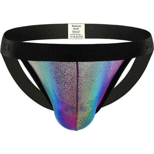 Men Sexy Thongs Imitation Leather Personal Briefs Bikini G-string Thong Jocks Tanga Underwear Shorts T-back Gay Men Panties